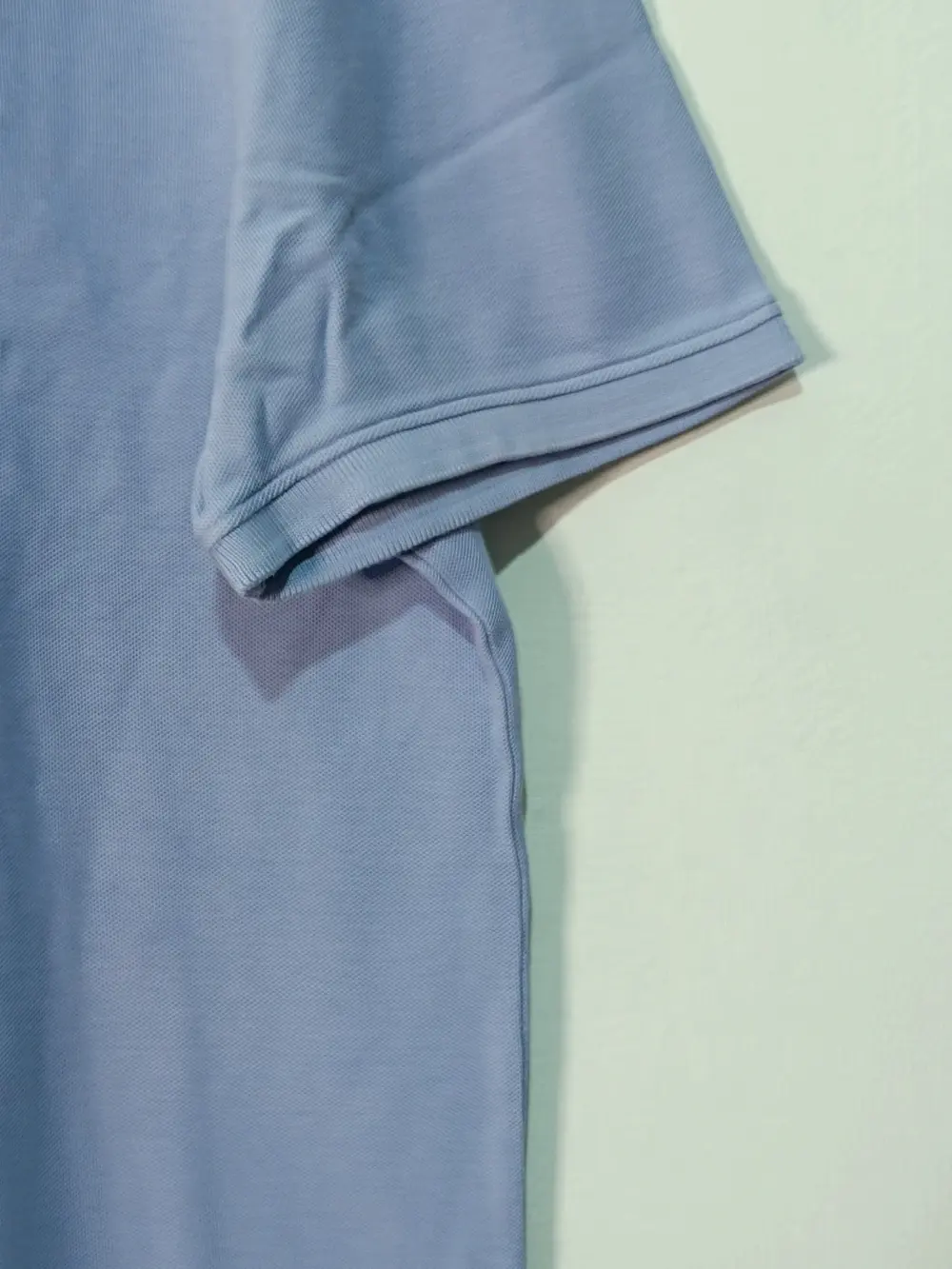 Polo Calvin Klein "Classic Fit" en 100% Pima cotton, color azul lavanda, talla M, foto 4