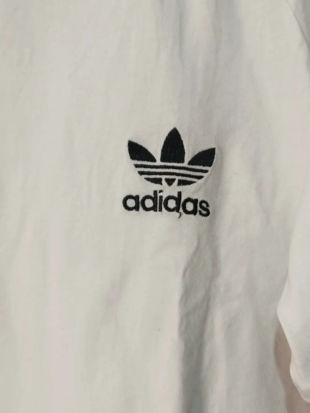 Camiseta Adidas Originals 3 Rayas - Blanca/Negra - Talla L, foto 4