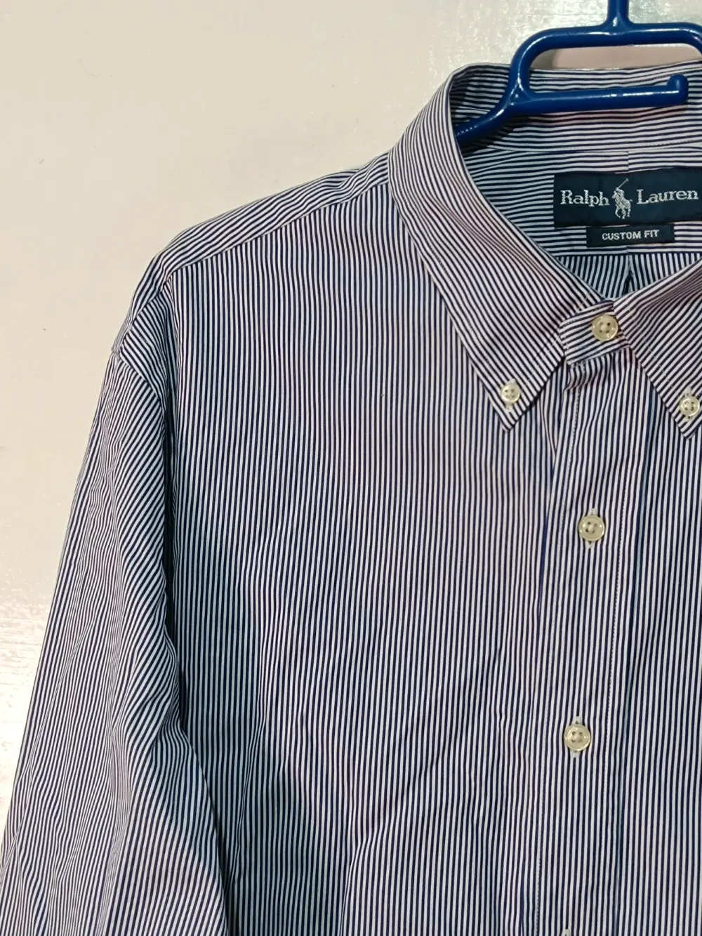 Camisa Ralph Lauren rayas azul marino custom fit talla XL, foto 5