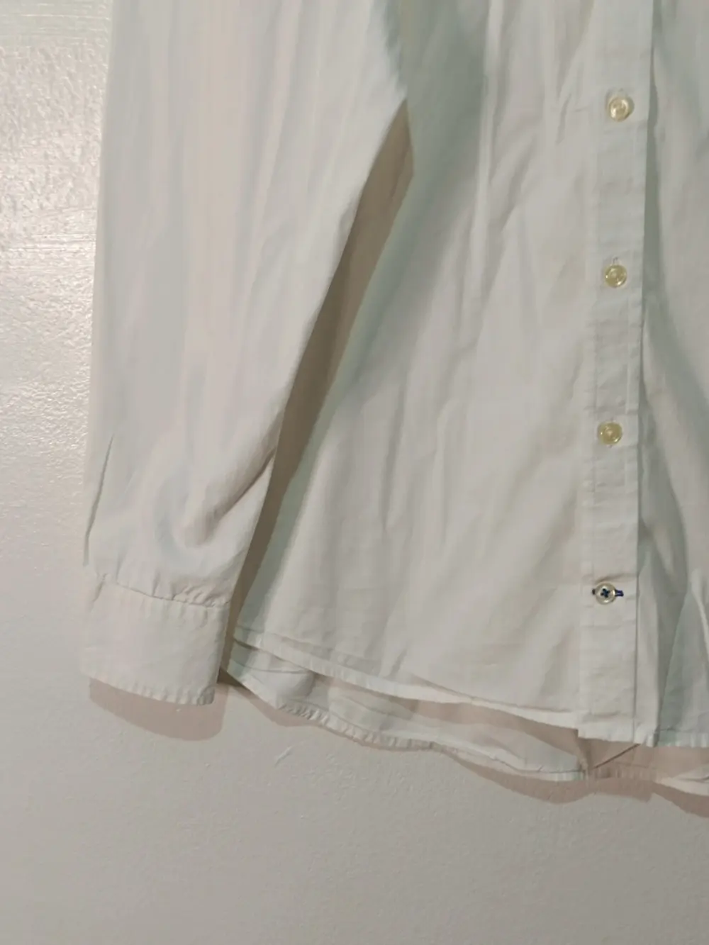 Camisa manga larga Tommy Hilfiger blanca clásica, talla L (Stretch), foto 3