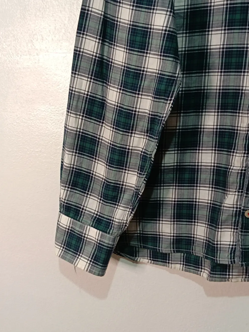 Camisa manga larga a cuadros Tommy Hilfiger talla XL verde/azul, talla X, foto 3