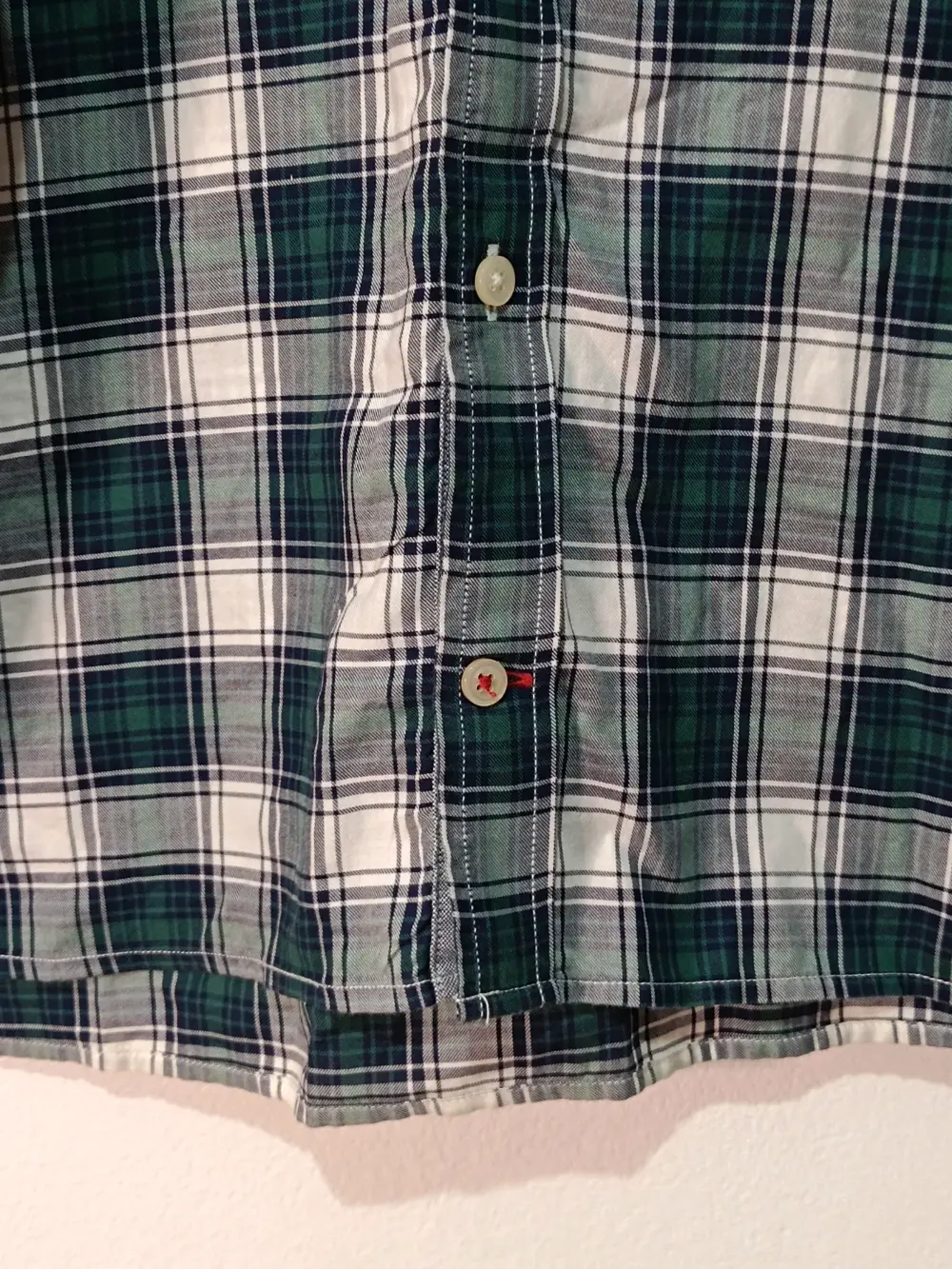 Camisa manga larga a cuadros Tommy Hilfiger talla XL verde/azul, talla X, foto 4