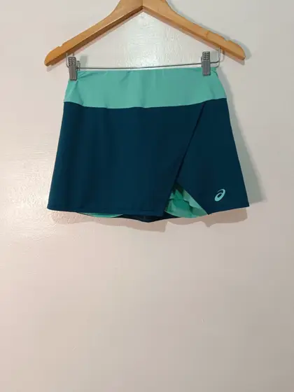 Falda pantalón Asics tenis padel azul marino menta XS