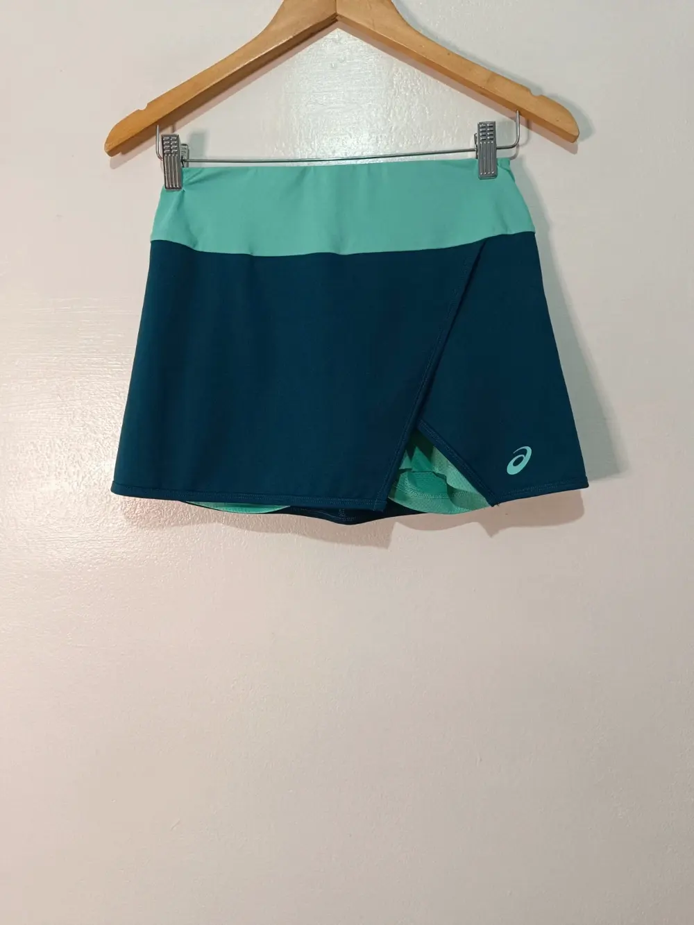 Falda pantalón Asics tenis padel azul marino menta XS