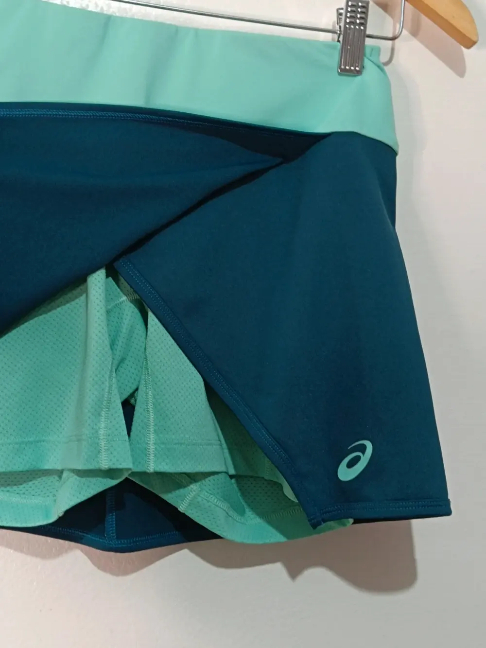 Falda pantalón Asics tenis padel azul marino menta XS, foto 3