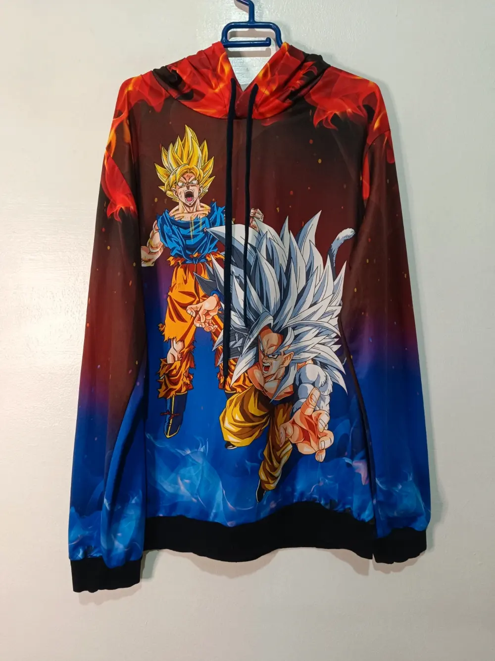 Sudadera Goku Dragon Ball Super Saiyan fuego y hielo XXL (también sirve XL)