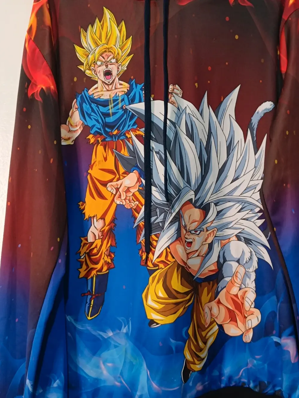 Sudadera Goku Dragon Ball Super Saiyan fuego y hielo XXL (también sirve XL), foto 4