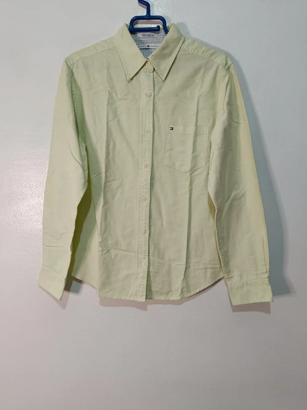 Camisa Tommy Hilfiger verde pistacho mujer talla M vintage