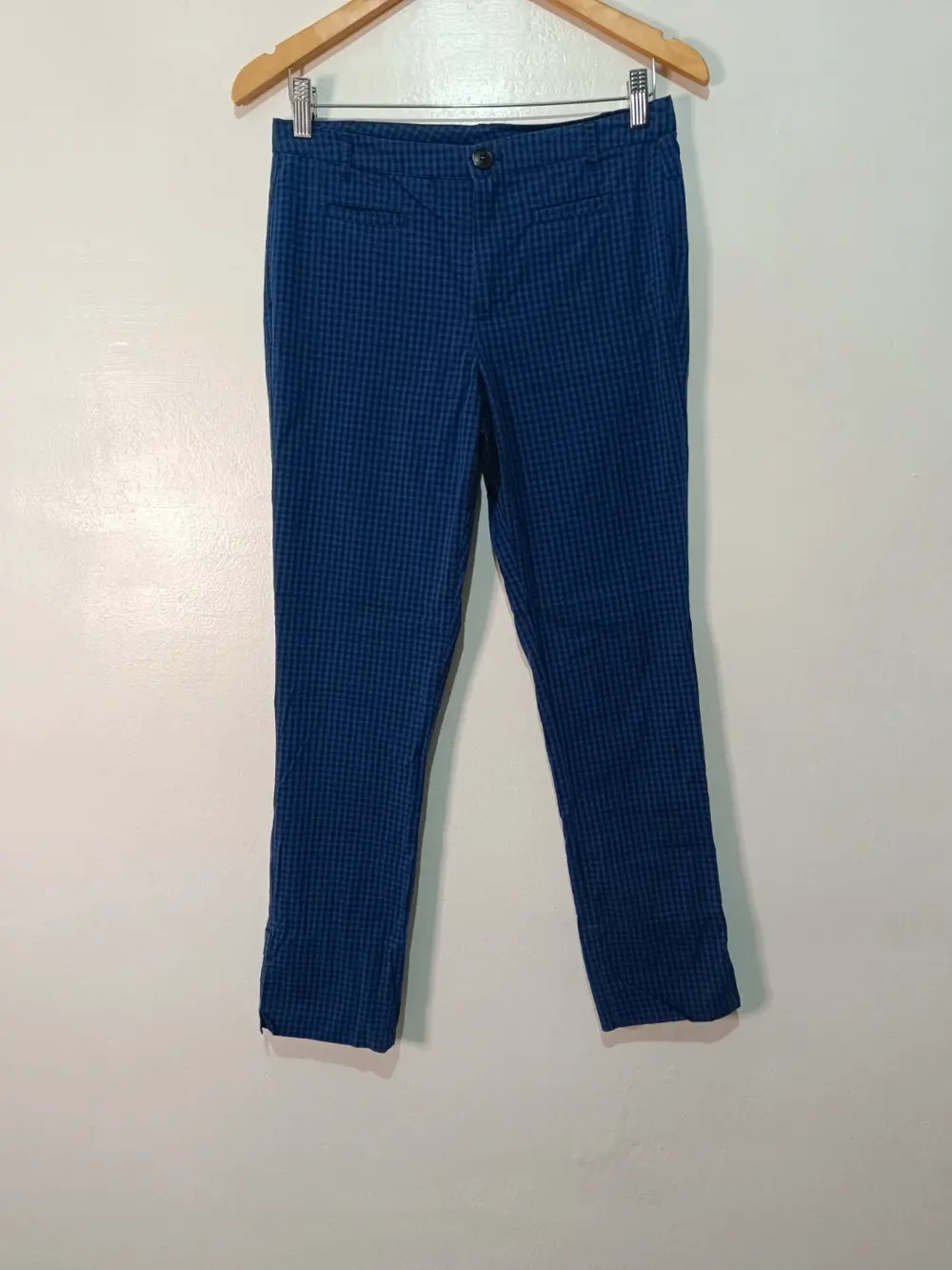 Pantalón cuadros vichy azul One Step talla 36 mujer