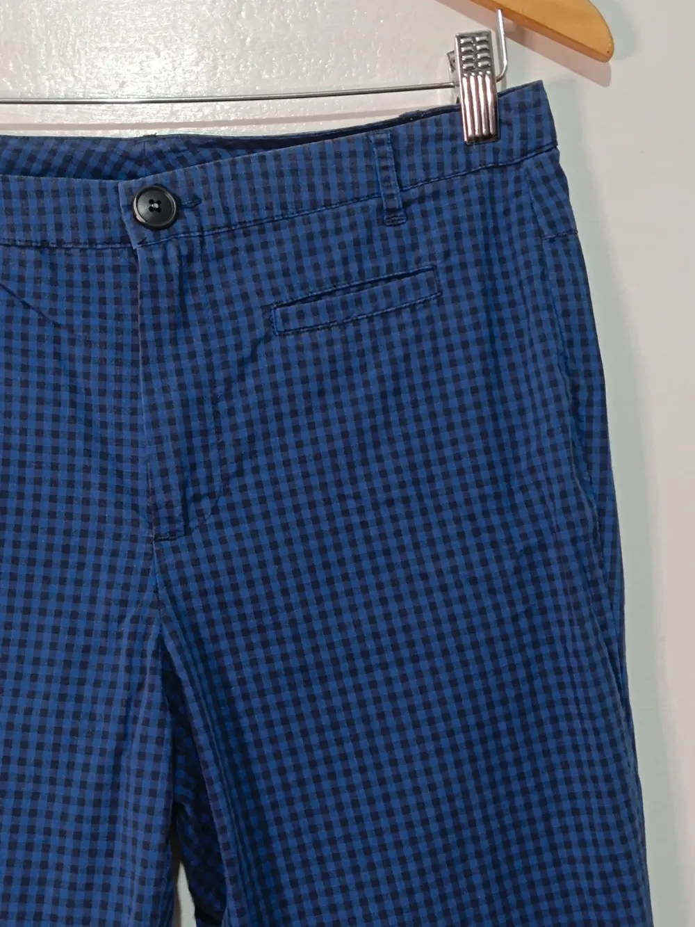 Pantalón cuadros vichy azul One Step talla 36 mujer, foto 3