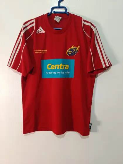 Camiseta vintage Munster Rugby Summer Camp Adidas Talla S Roja
