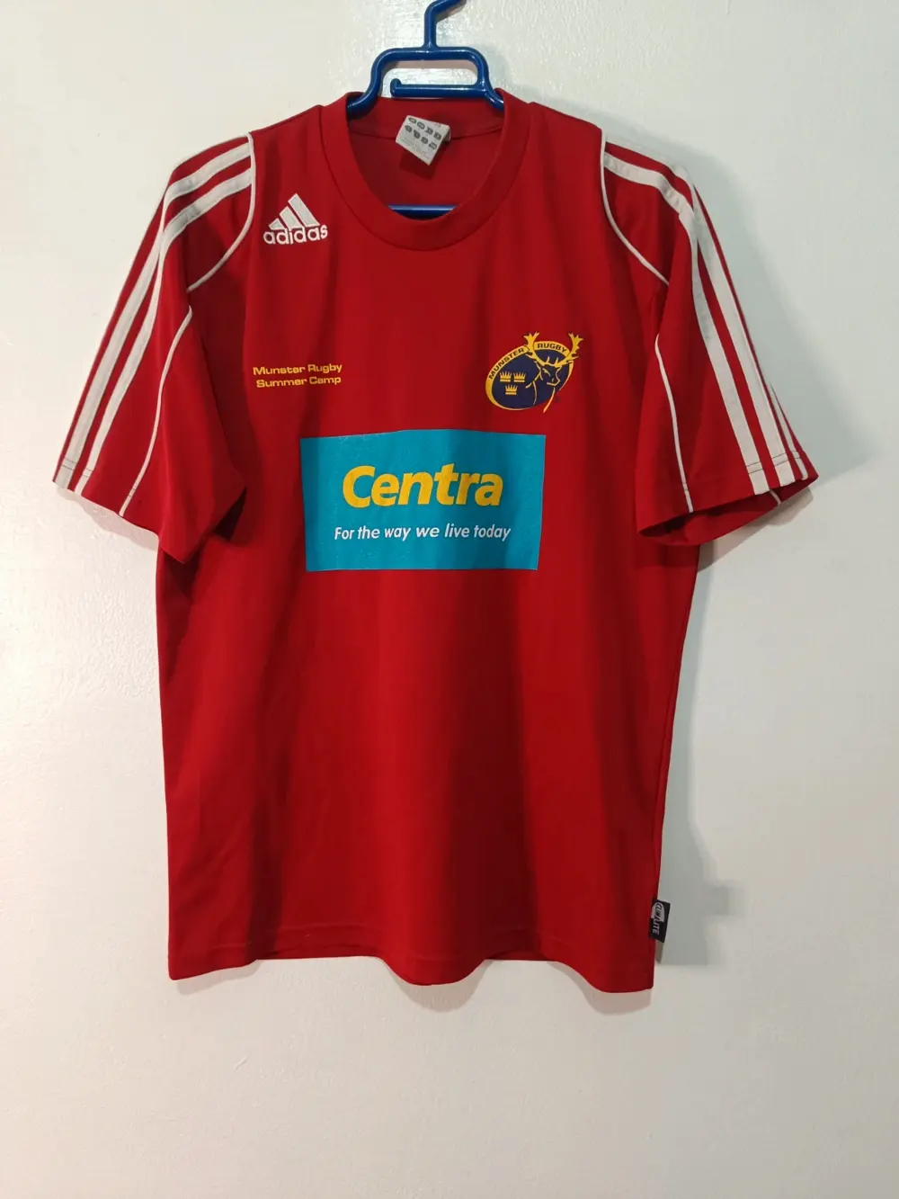 Camiseta vintage Munster Rugby Summer Camp Adidas Talla S Roja