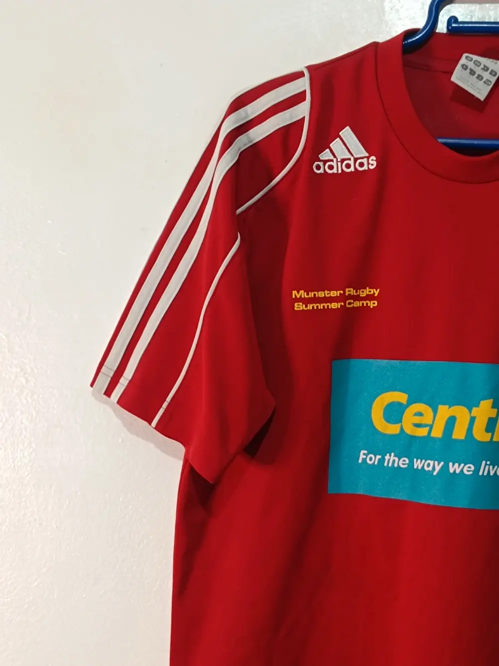 Camiseta vintage Munster Rugby Summer Camp Adidas Talla S Roja, foto 4