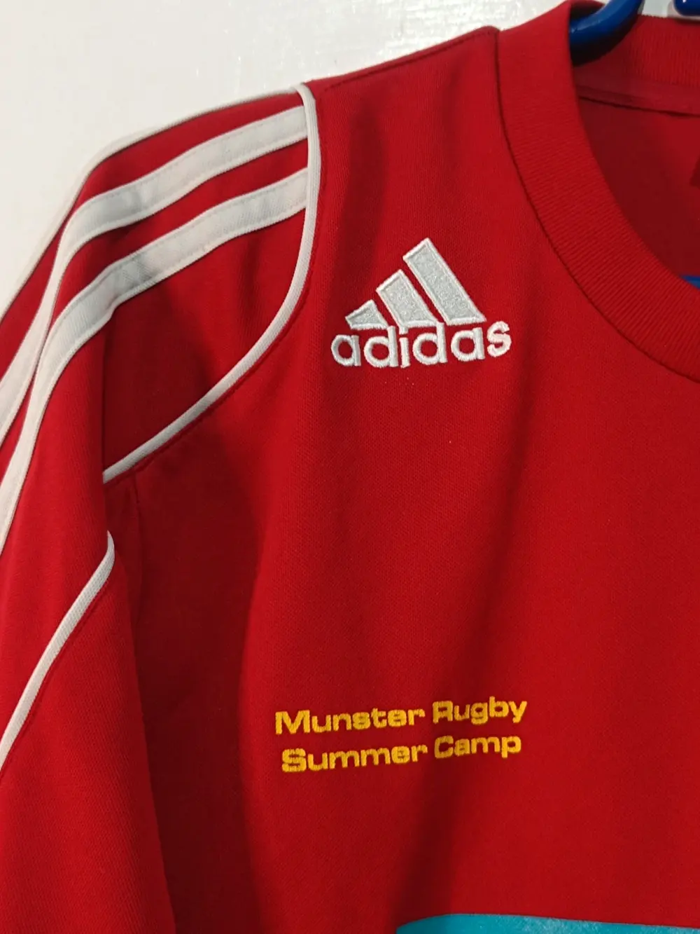 Camiseta vintage Munster Rugby Summer Camp Adidas Talla S Roja, foto 5