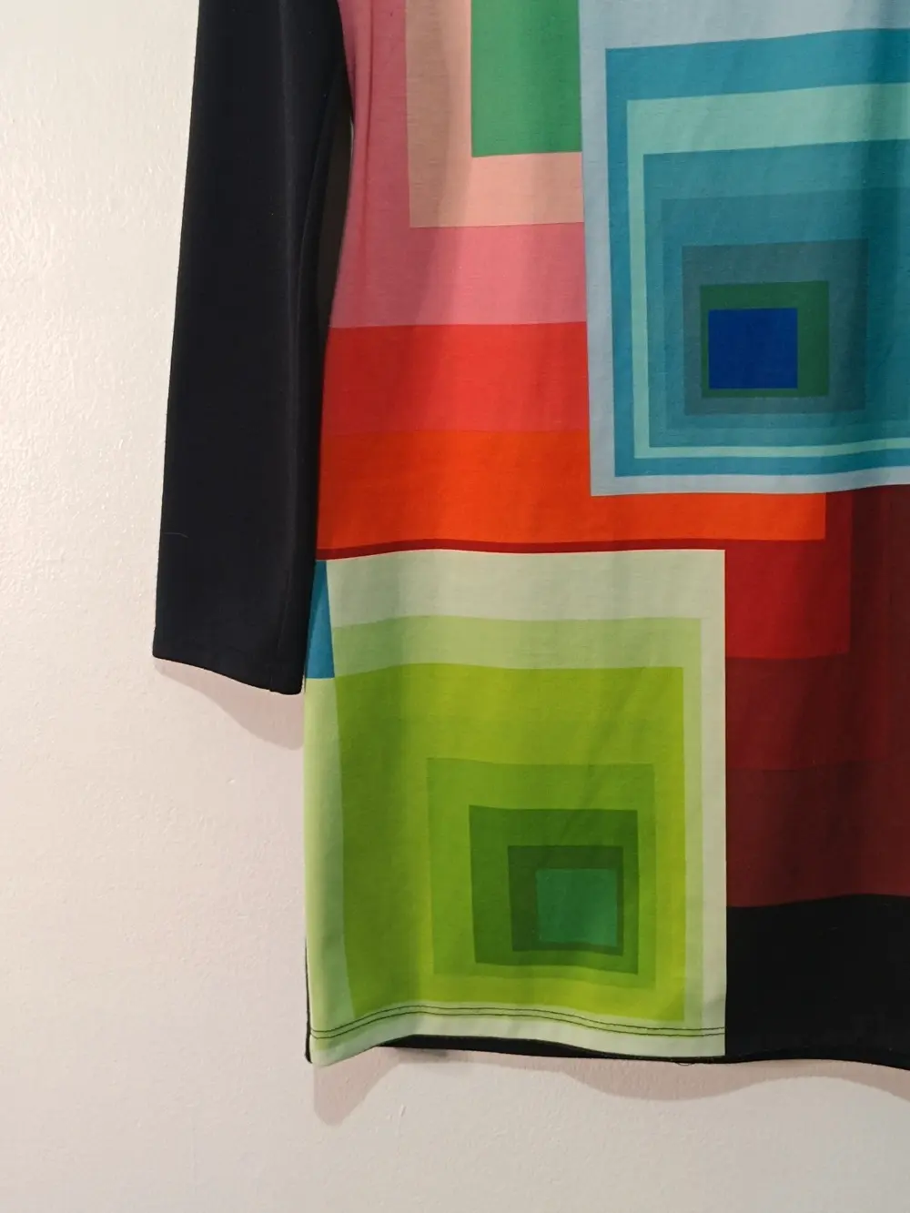 Vestido Desigual Manga Larga Estampado Geométrico Multicolor Talla L, foto 2