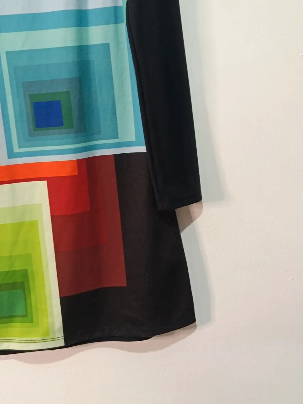 Vestido Desigual Manga Larga Estampado Geométrico Multicolor Talla L, foto 3
