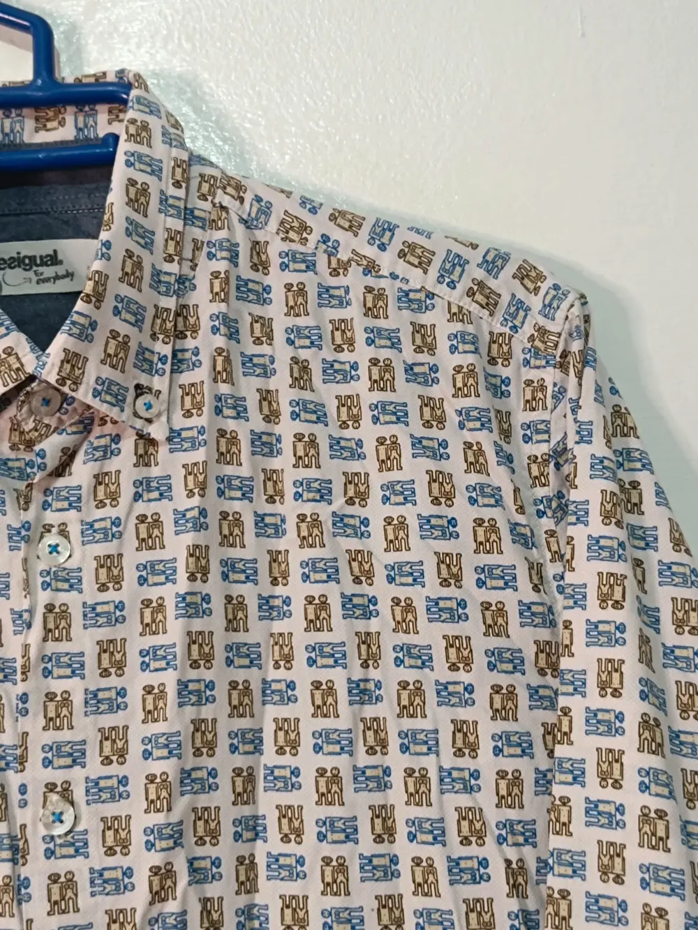 Camisa manga larga Desigual "For Everybody" print alienígenas retro-pop Talla M, foto 4