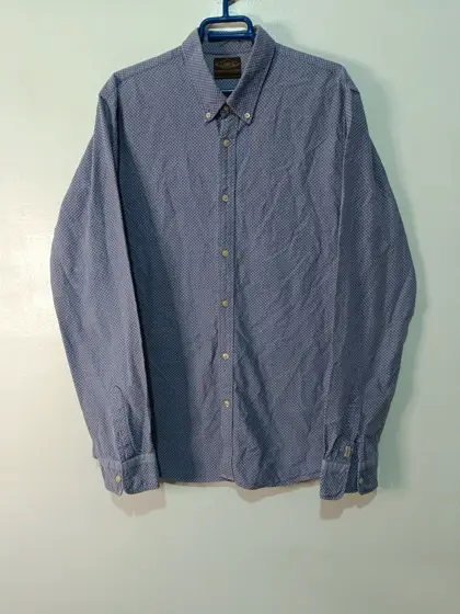 Camisa scotch & soda estampado geométrico lila azulado talla XL sirve para L ver medidas