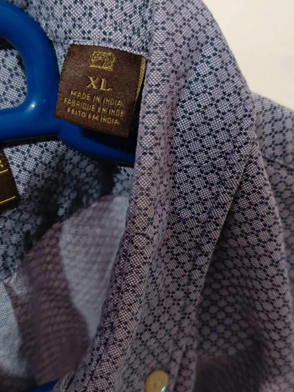 Camisa scotch & soda estampado geométrico lila azulado talla XL sirve para L ver medidas, foto 5