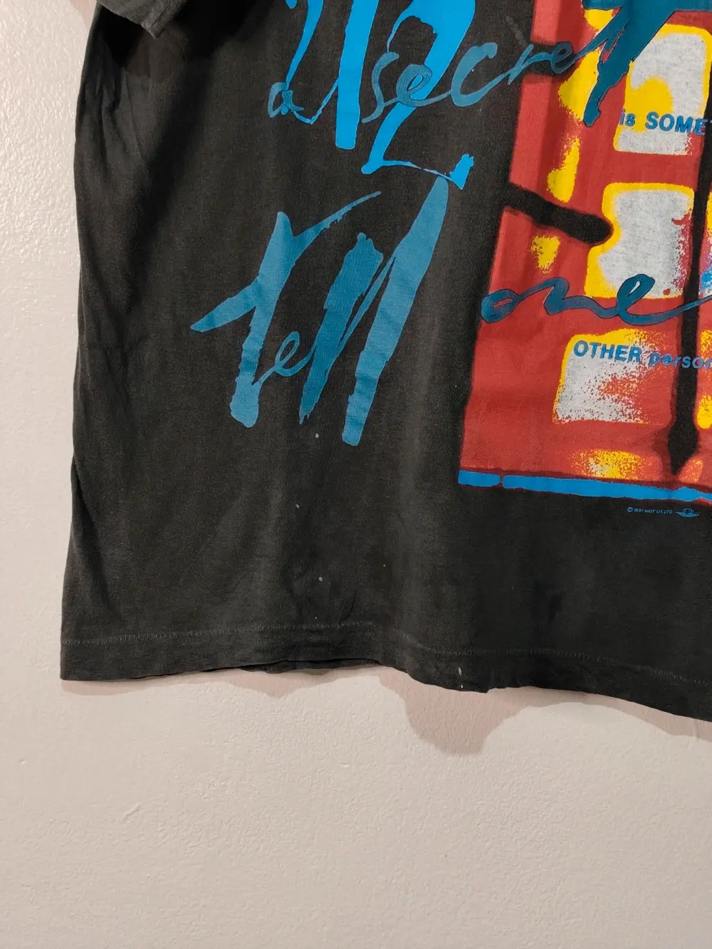 Camiseta Vintage U2 Achtung Baby 1991 - Talla XL pero es mas una L ver medidas, foto 2