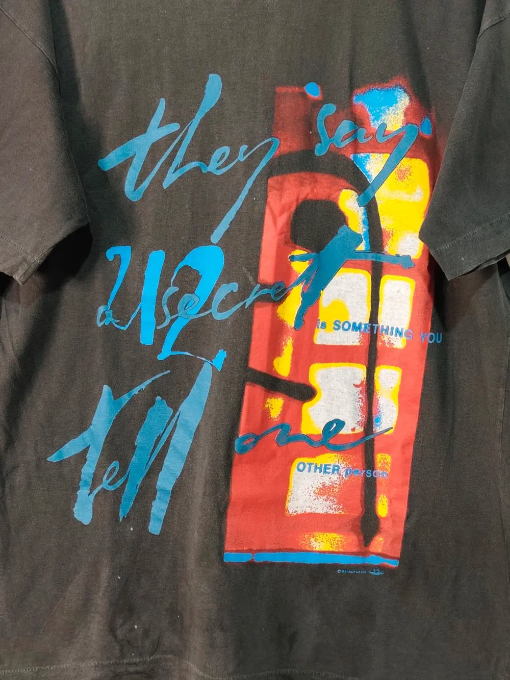 Camiseta Vintage U2 Achtung Baby 1991 - Talla XL pero es mas una L ver medidas, foto 5