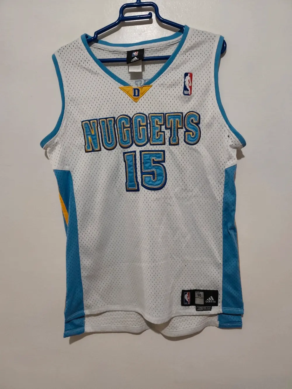 Camiseta vintage Carmelo Anthony Denver Nuggets NBA Adidas talla 50 equivale a una L ver medidas